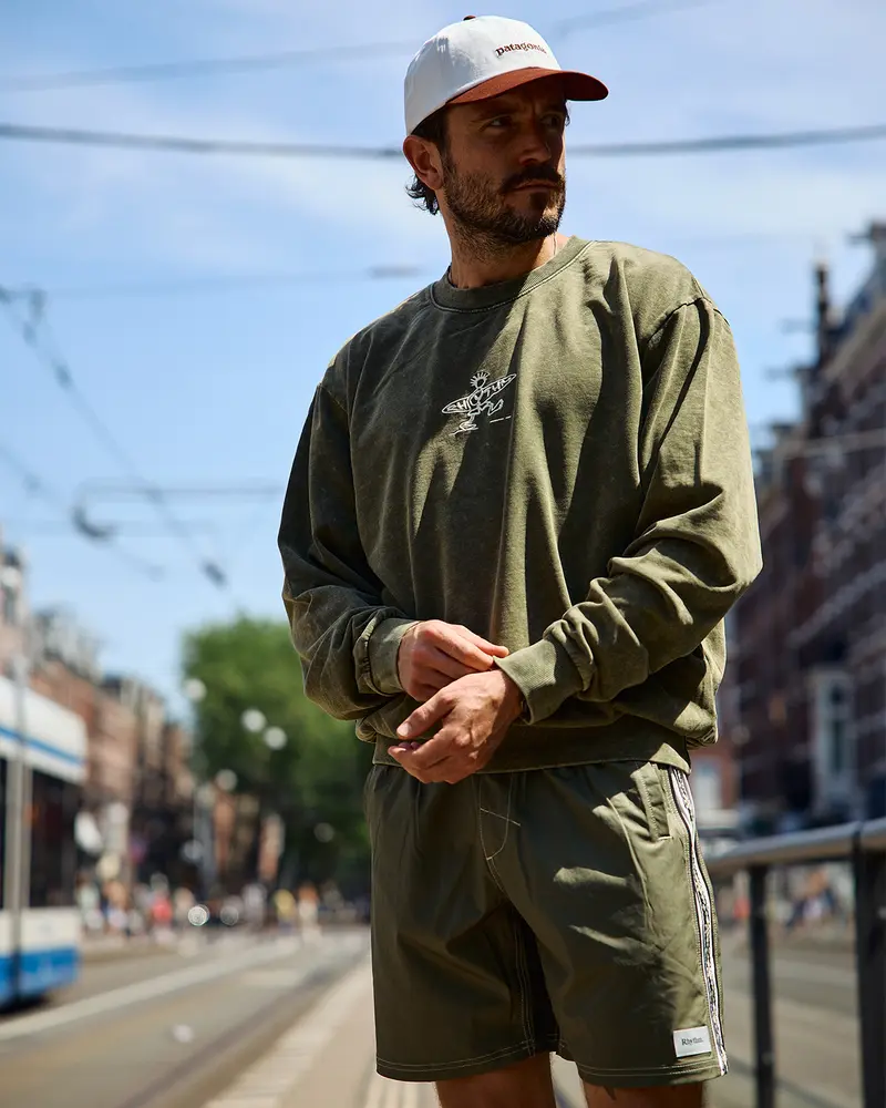 Rhythm Drifter Salt Wash Crew Olive