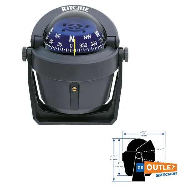 Ritchie B-51-G Explorer opbouw Compass grey