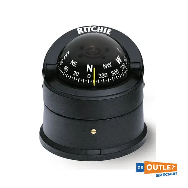 Ritchie D-55 explorer opbouw kompas zwart