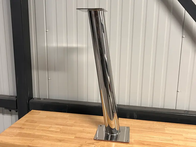 RVS tafelpoot 72 cm hoog