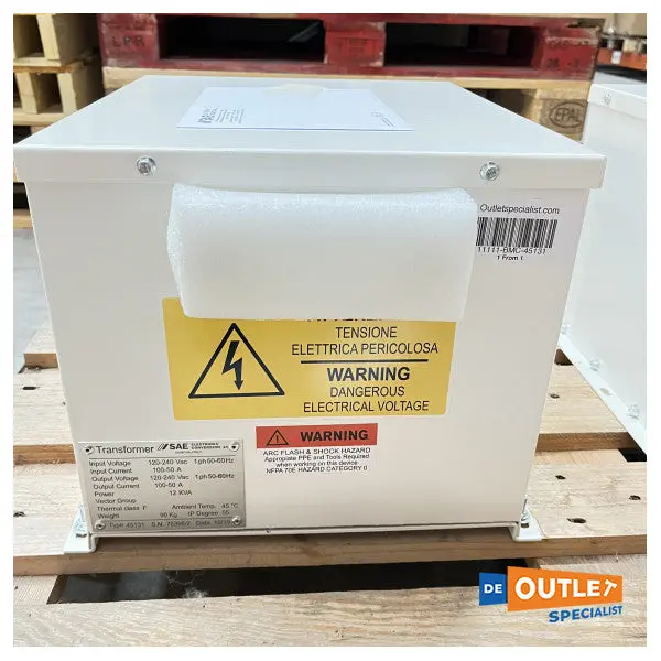 SAE electronic isolatie | scheidingstransformator 12 KVA | 50-100A | 230V | 115V