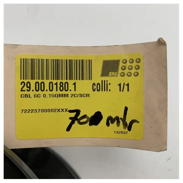 Screened 6 core 0.15 mm2 multi core cable 70M