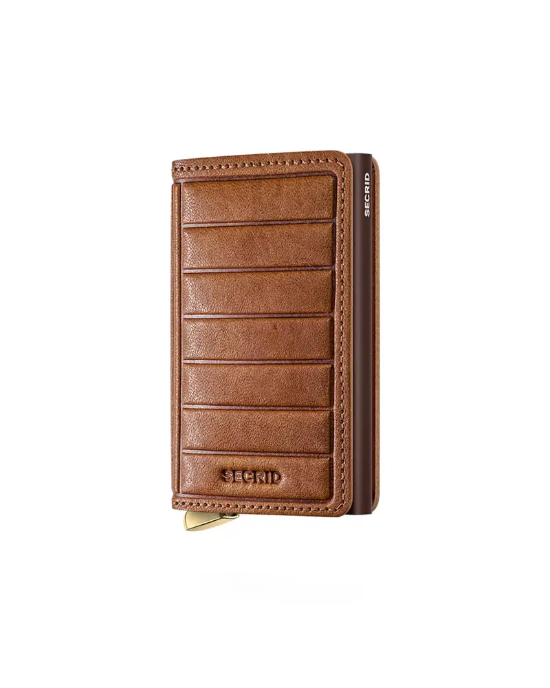 Secrid Premium Slimwallet+ Emboss Lines Cognac