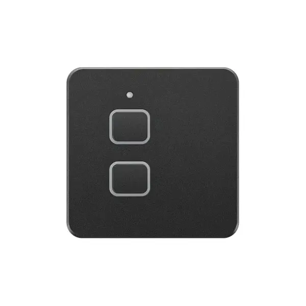 Simarine 2-Button Light Switch Panel with Dimmer - Black 12V/24V - NLS-2
