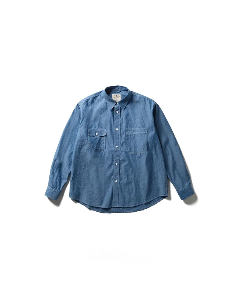 Snow Peak Chambray Work Shirt Blue