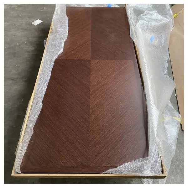 Solid Wenge salon table blade 220 x 100 x 4 cm brown