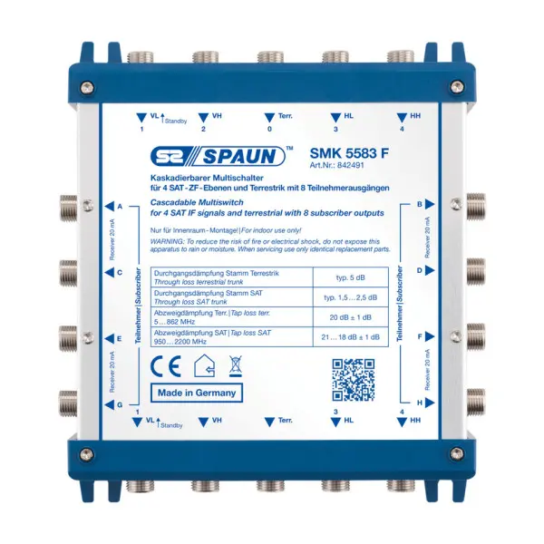 Spaun SMK 5583 F SAT cascade multiswitch - 842491