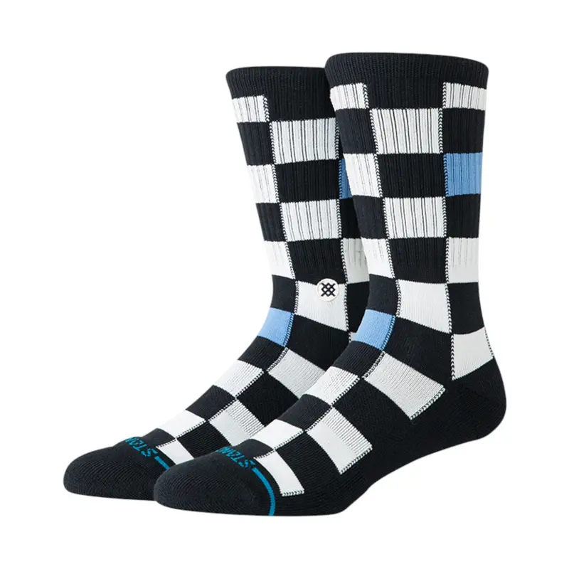 Stance Chef Check Crew Black