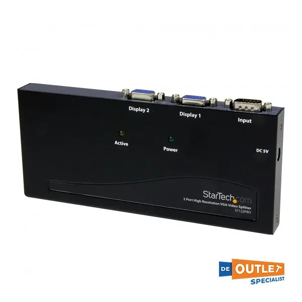 Startech 2 Port HR VGA Video splitter 1 - ST122PROEU