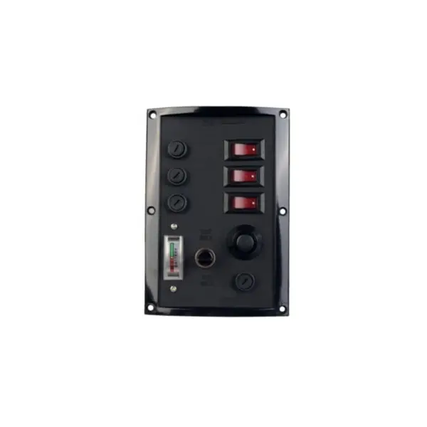 Talamex 3-function 12V electric switch panel with battery tester - 14577023