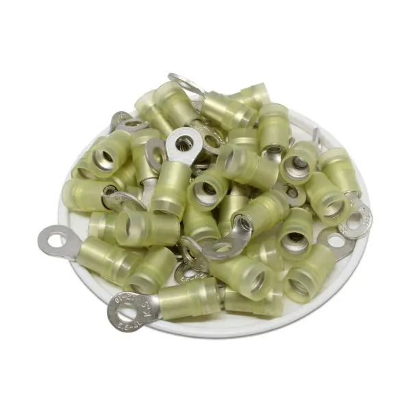 TE Connectivity PIDG Insulated Ring Terminal Yellow - 50pcs