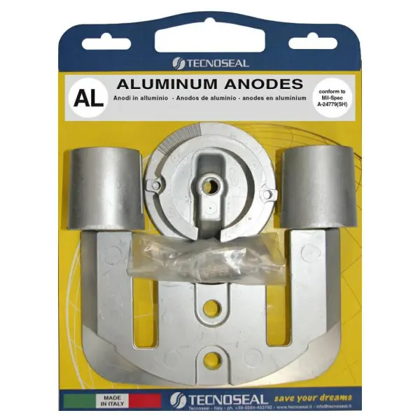 Technoseal Mercury aluminium Bravo One anode kit