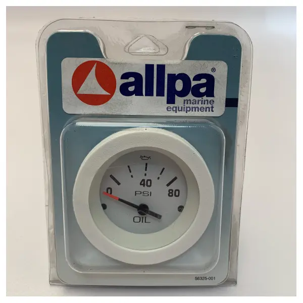Teleflex Johnson Evinrude oil pressure indicator display white - 67740P