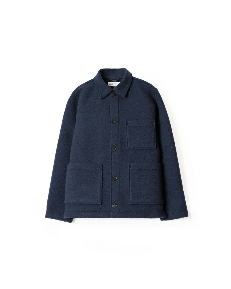 Universal Works Tag Jacket Techno Melton Plain Navy