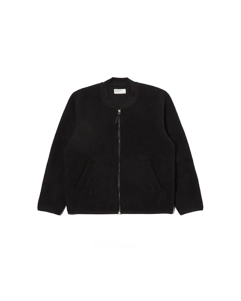 Universal Works Zip Bomber Wool Fleece Black