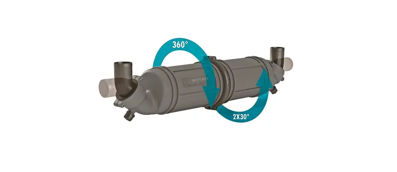 Vetus NLPH45 marine waterlock - muffler D45 mm