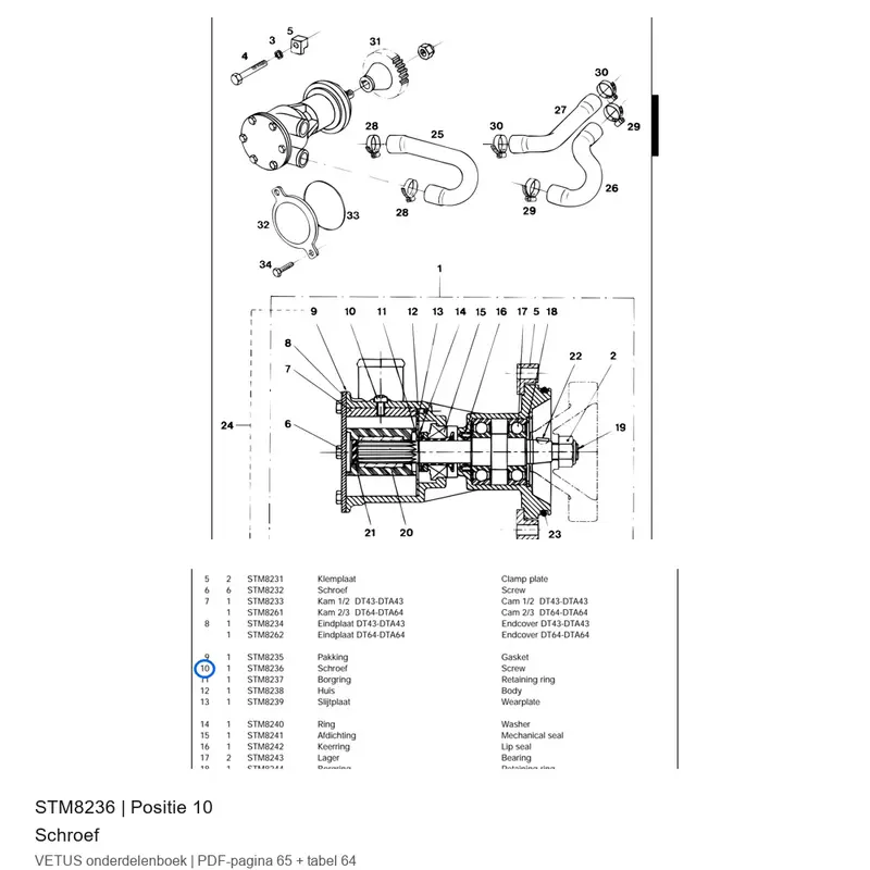 Vetus Schroef - STM8236