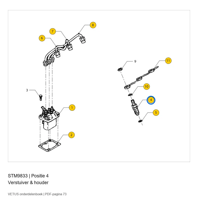Vetus Verstuiver & houder - STM9833