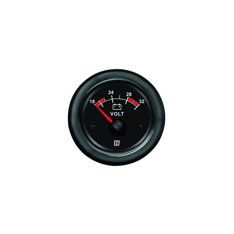 Vetus Voltmeter, zwart, 24 V - VLT24B