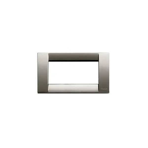 Vimar 16734.31 chrome black frame mounting plate