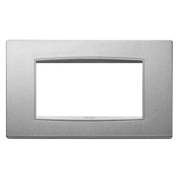 Vimar Eikon Next Afdekraam 4-voudig Mat Zilver - P20654.N13