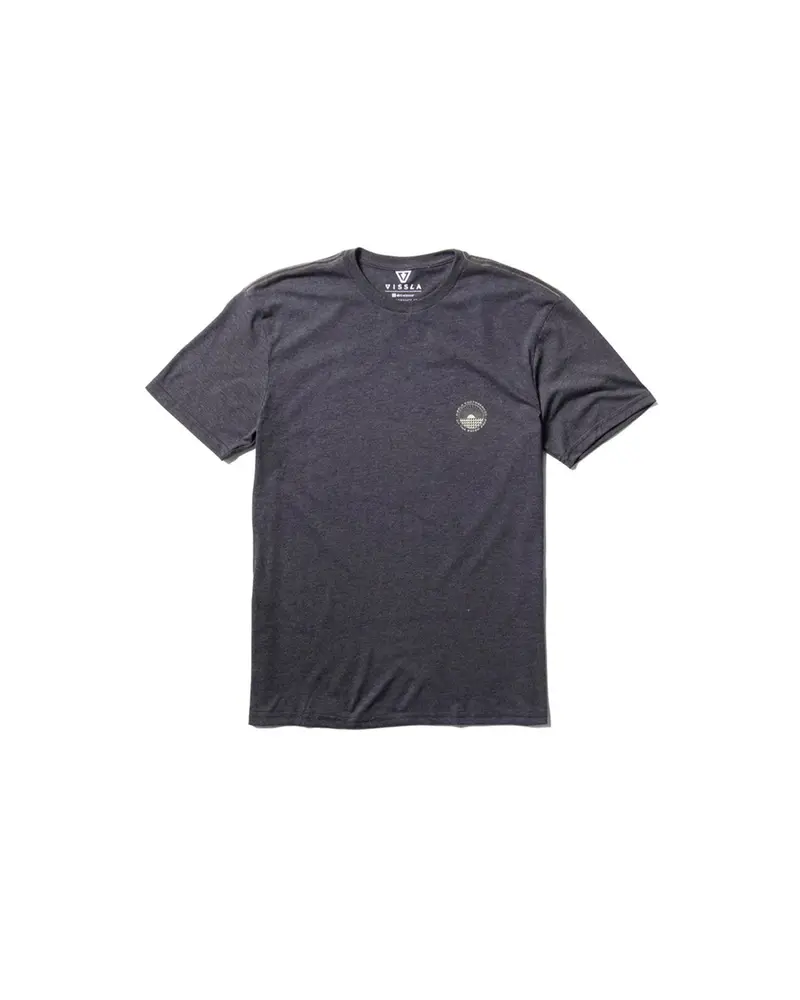 Vissla Surf Check Comp Lite Eco Performance Tee Black Heather