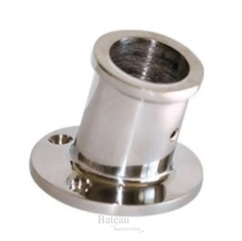 VLAGGENSTOKHOUDER 19MM 80º RVS / OPBOUW