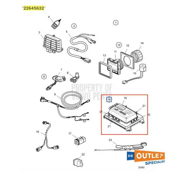 Volvo Penta EVC-E battery management system - 22645632