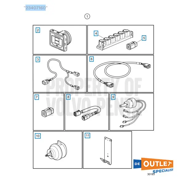 Volvo Penta EVC main station steering kit twin engine IPS - 23407160