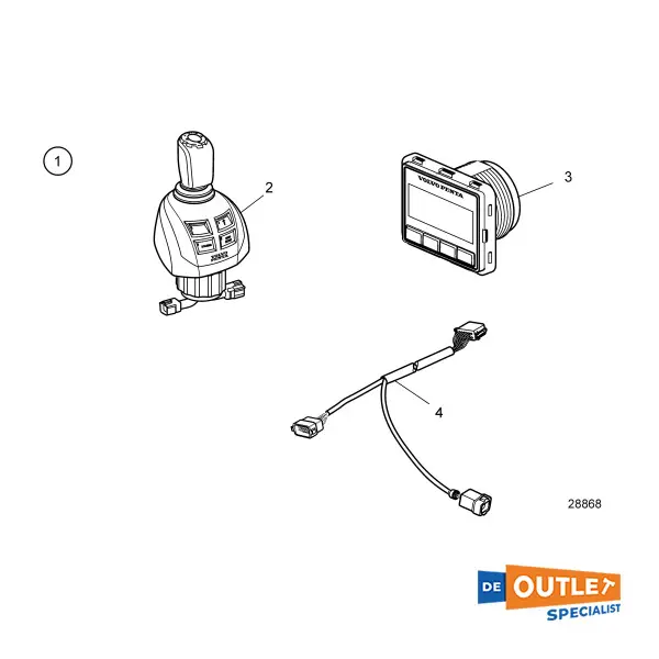 Volvo Penta IPS deluxe joystick controller AQ - 22893898
