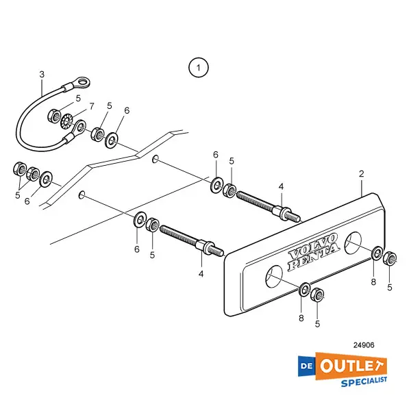 Volvo Penta IPS500 / 600 anode kit - 21211794