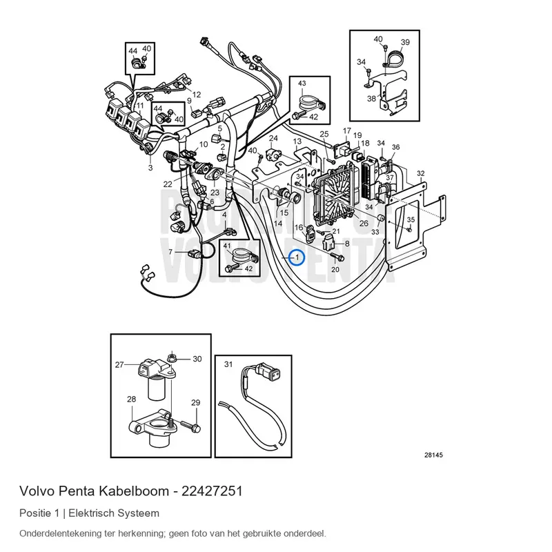 Volvo Penta kabelboom - 22427251 (gebruikt)