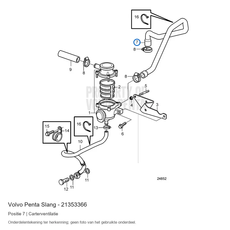 Volvo Penta slang - 21353366 (gebruikt)