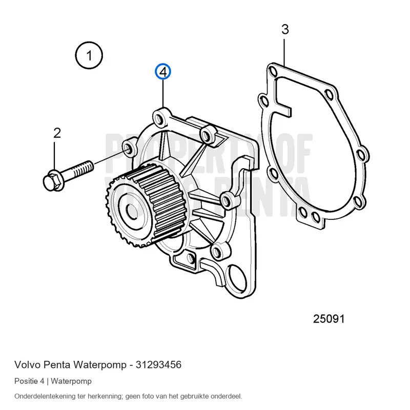 Volvo Penta waterpomp - 31293456 (gebruikt)