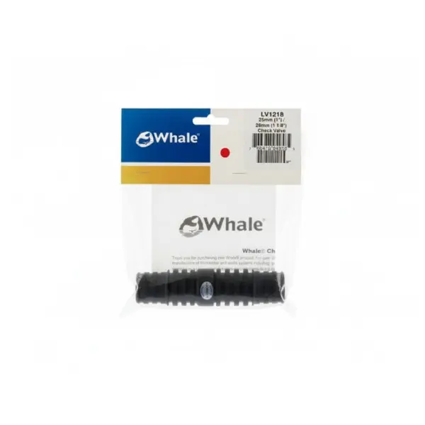 Whale LV1218 Non-Return Valve 25-28 mm Black