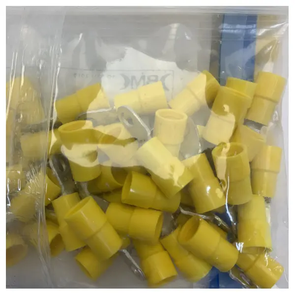 Yellow 6 M4 Rumen Ring Cable Lug 50pcs